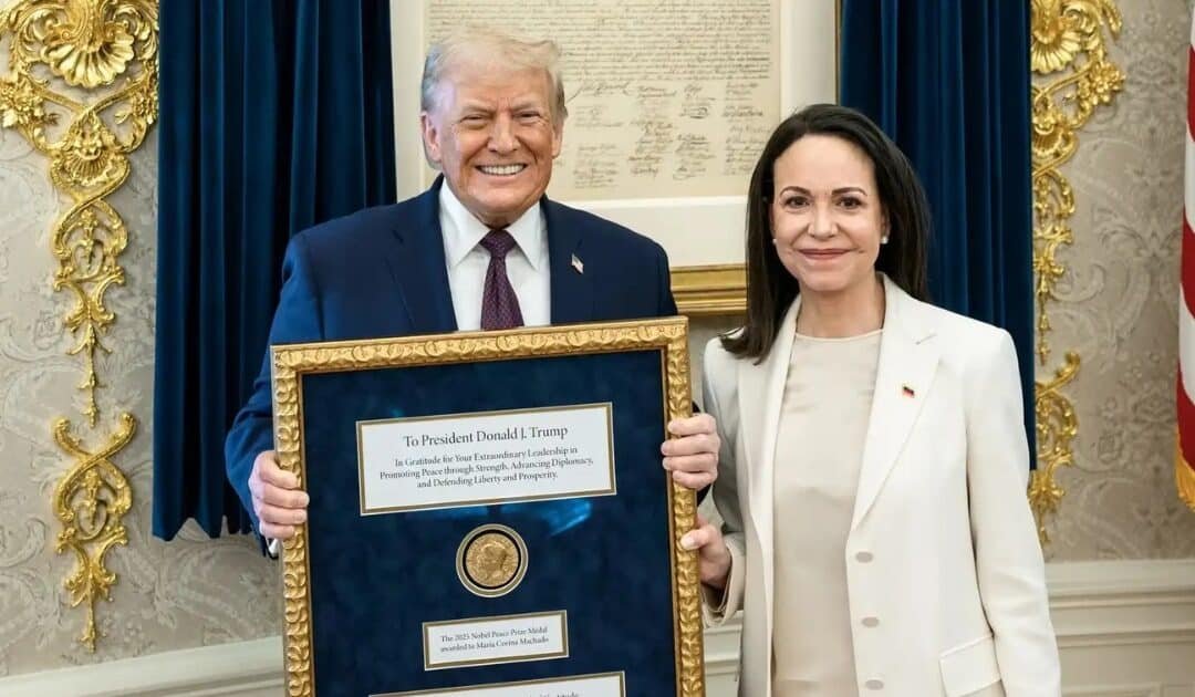Machado Hands Nobel Medal to Trump as Venezuela Power Struggle Deepens