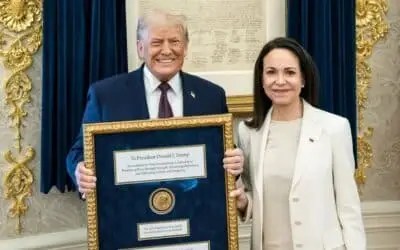 TODAYSTANCE Machado Hands Nobel Medal to Trump as Venezuela Power Struggle Deepens