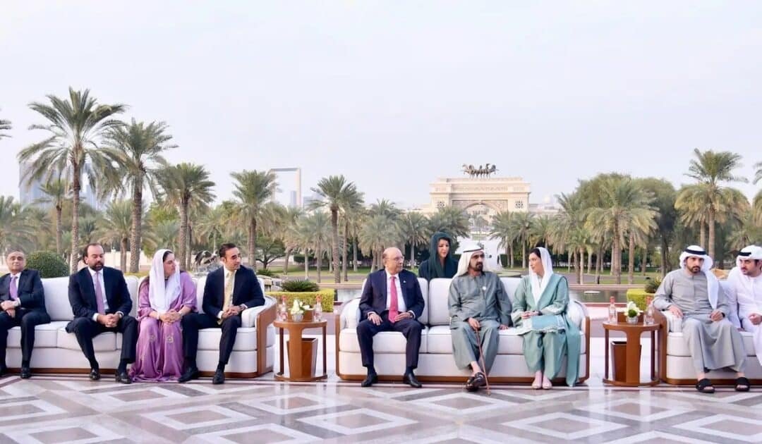 President Zardari, and UAE Vice President Sheikh Mohammed bin Rashid Discuss Economic Expansion