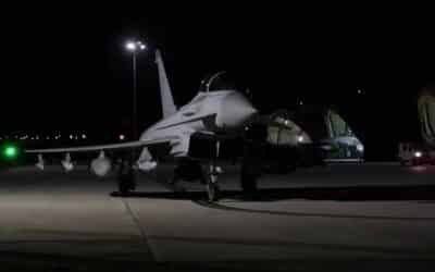 RAF Typhoon Jets Conduct Precision Strike on IS Underground Arms Cache in Syria