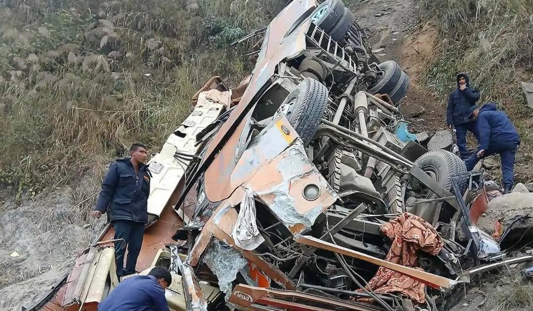 19 Casualties as Tourist Bus Plunges into Trishuli River, Nepal