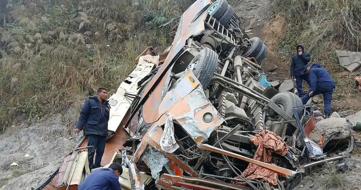 19 Casualties as Tourist Bus Plunges into Trishuli River, Nepal 19 Casualties as Tourist Bus Plunges into Trishuli River, Nepal