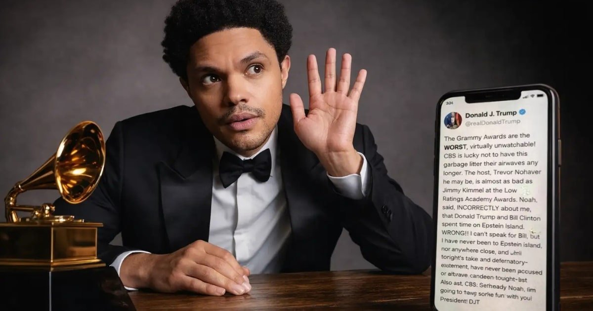 Donald Trump Threatens to Sue Trevor Noah After Grammys Joke Donald Trump Threatens to Sue Trevor Noah After Grammys Joke
