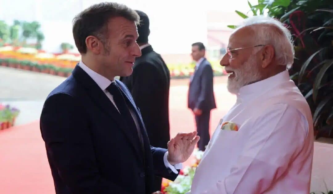 TODAYSTANCE Macron Lands in India for $35 Billion “Contract of the Century” and AI Summit