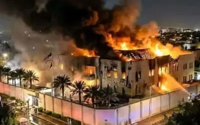 TODAYSTANCE US Embassy in Riyadh Hit by Drones as IRGC Claims “Massive Destruction” of Bahrain Airbase