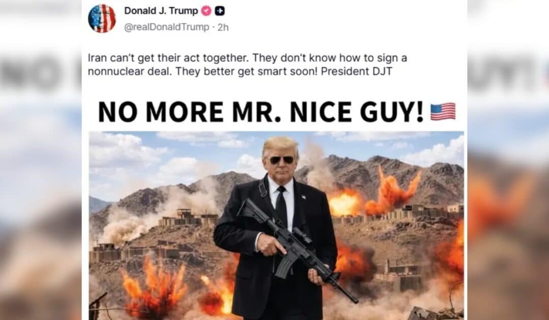 Trump Shares AI Image, Signals Hardline Stance on Iran