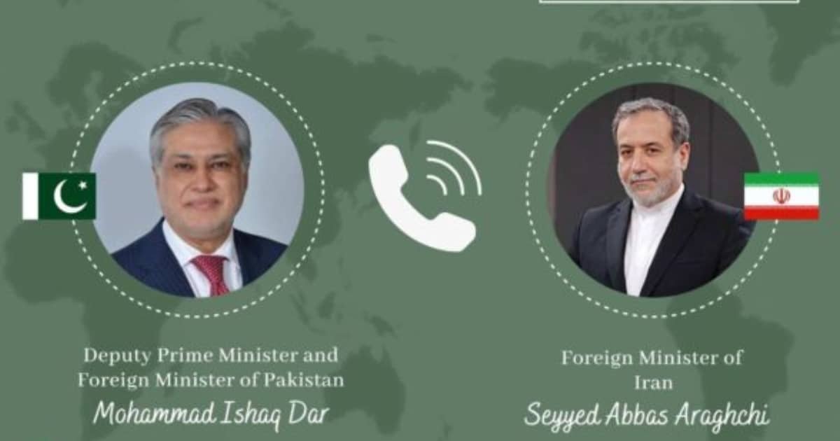 Foreign Ministers Ishaq Dar and Iranian Counterpart Abbas Araghchi Spoke on Sunday Foreign Ministers Ishaq Dar and Iranian Counterpart Abbas Araghchi Spoke on Sunday