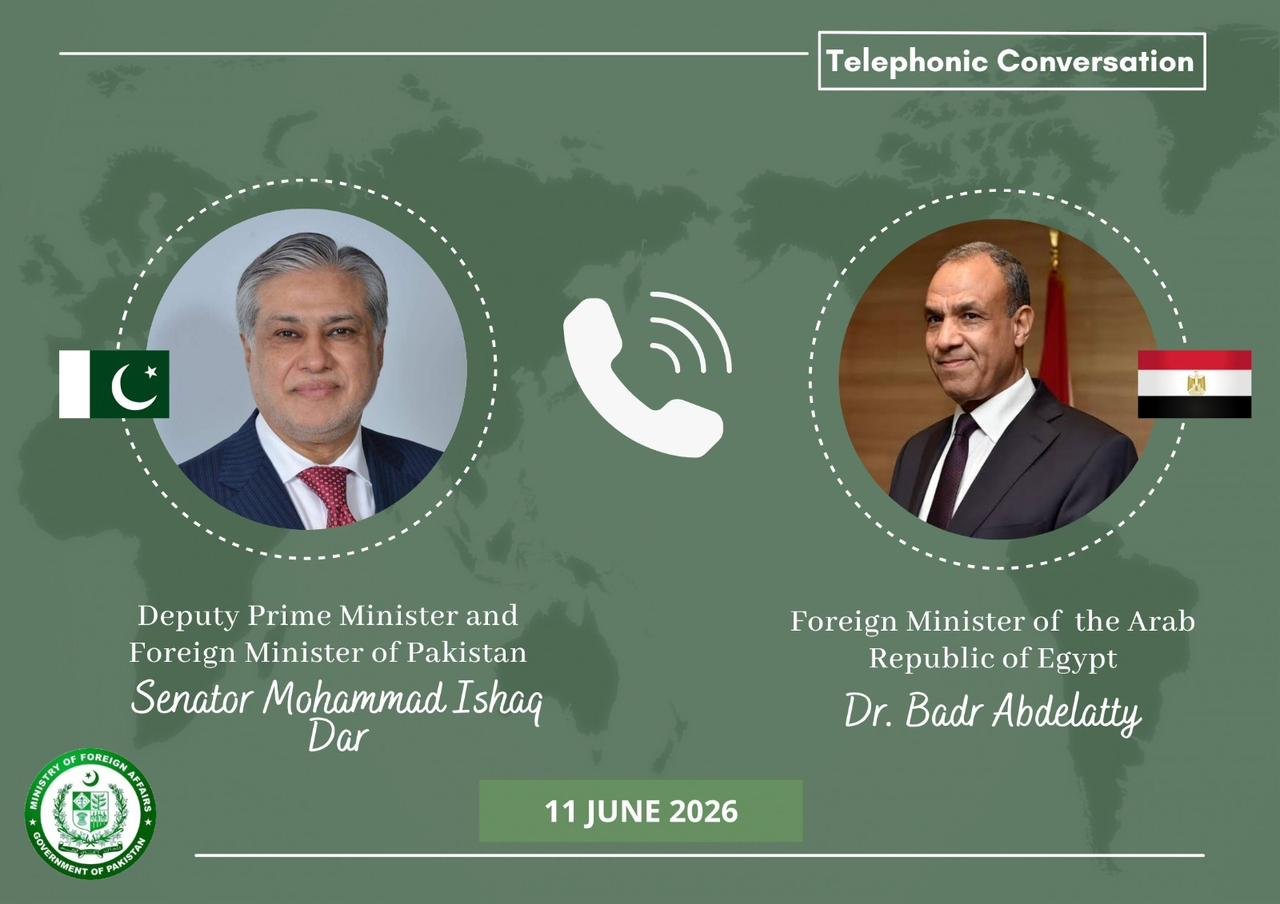 Egypt Applauds Pakistan’s Mediation Role, Invites DPM Dar to R-4 Summit 