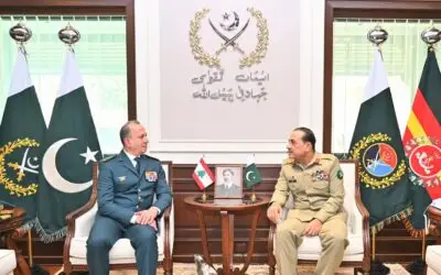 Lebanese Army Chief Holds Talks with Field Marshal Asim Munir at GHQ 