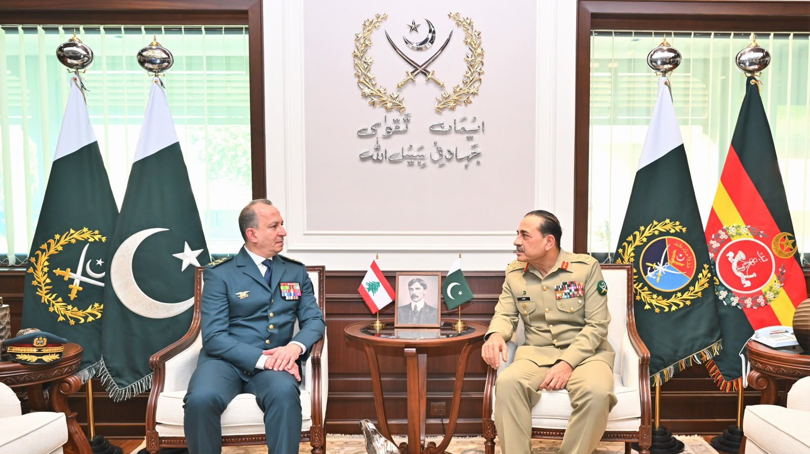 Lebanese Army Chief Holds Talks with Field Marshal Asim Munir at GHQ Lebanese Army Chief Holds Talks with Field Marshal Asim Munir at GHQ