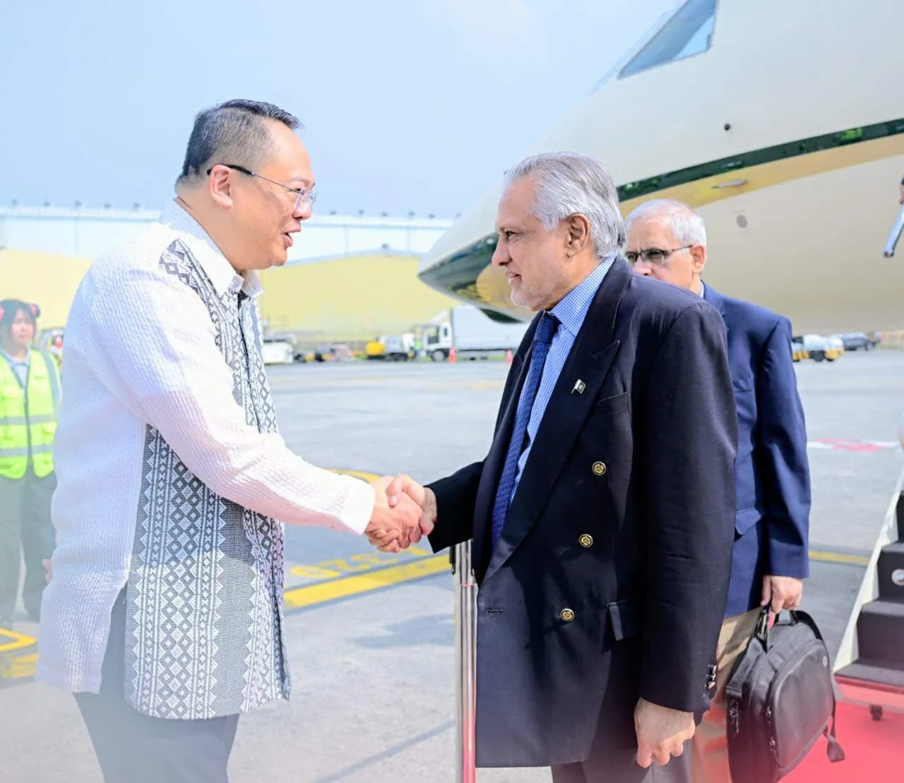 Ishaq Dar Arrives in Manila to Attend ASEAN Regional Forum Ministerial Meeting
