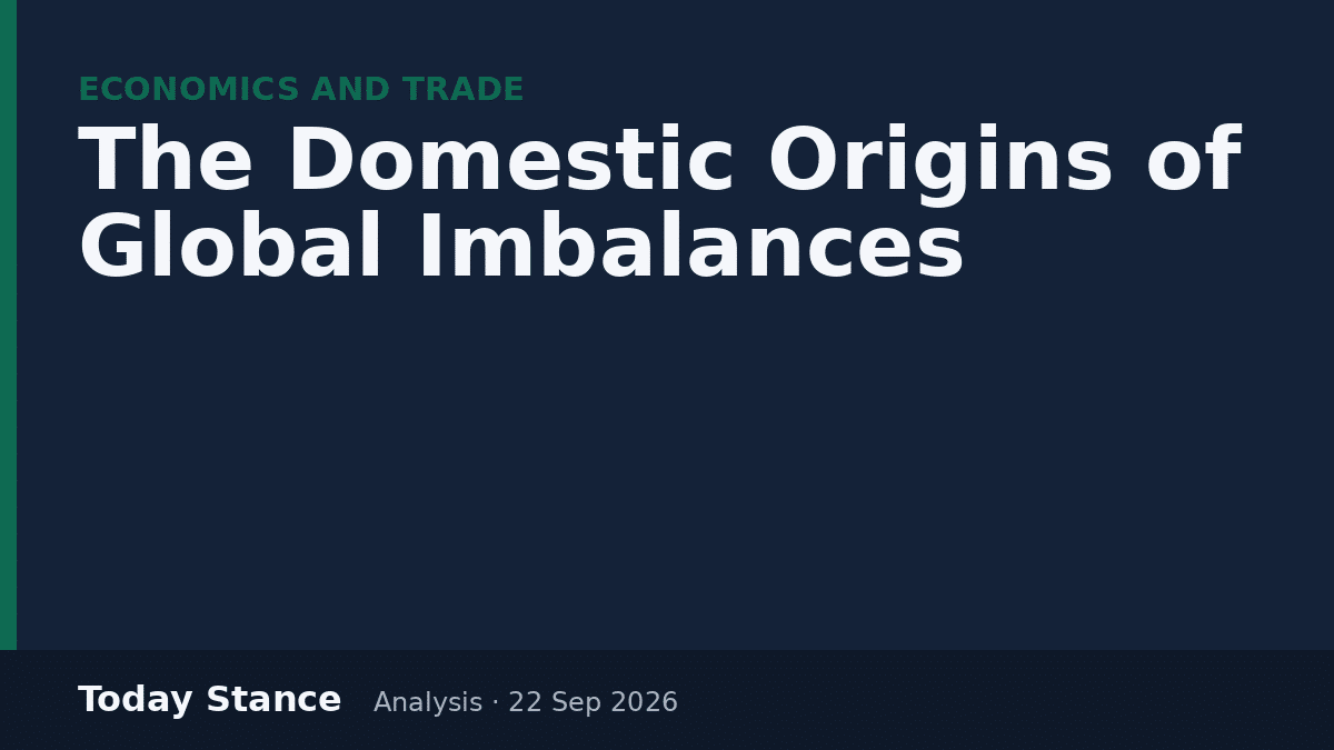 The Domestic Origins of Global Imbalances